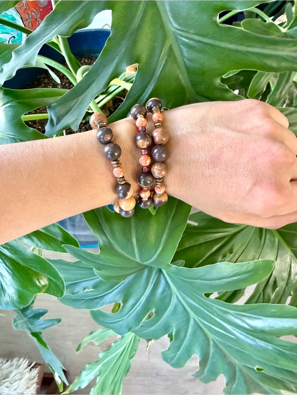 Jasper & Hematite bracelet (one)